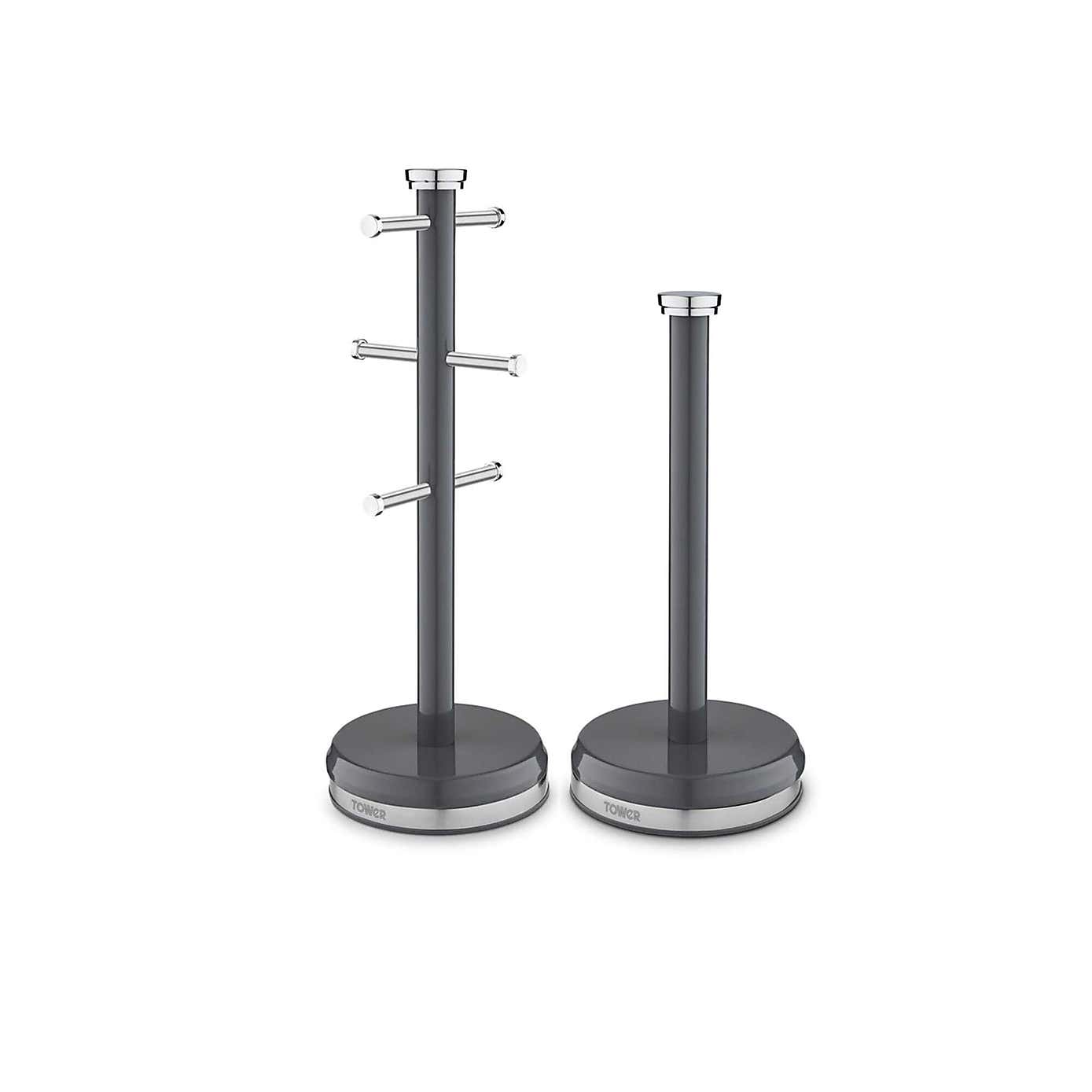 Tower Belle Mug Tree and Kitchen Roll Holder Set