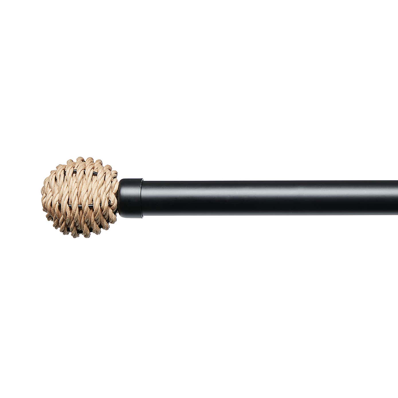 Wicker Finial Pair Matte Black