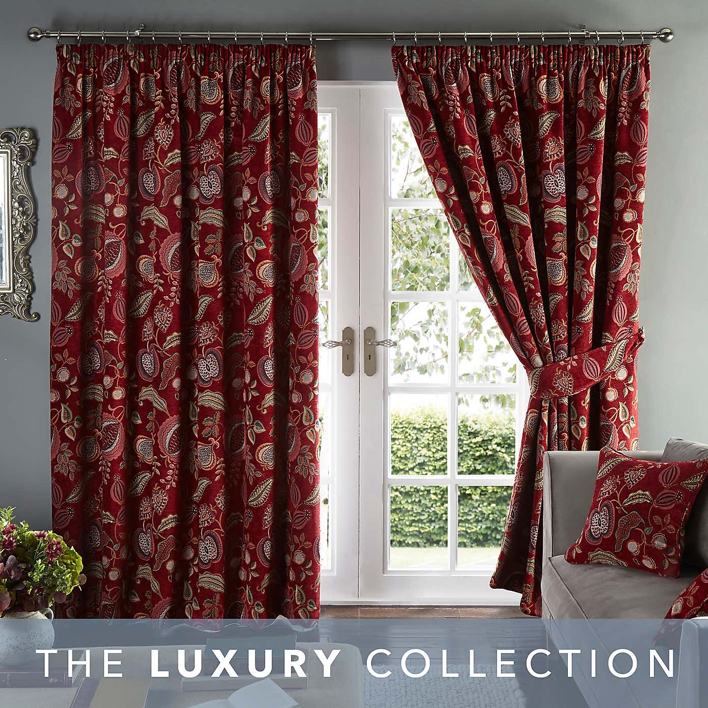 Edina Chenille Pencil Pleat Curtains