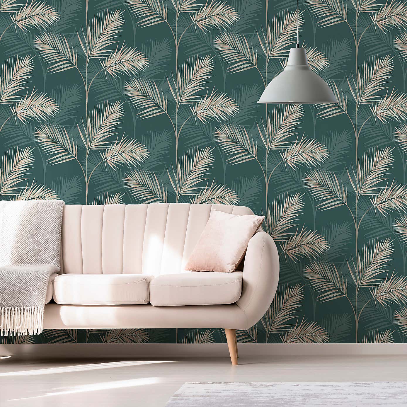 South Beach Emerald Wallpaper