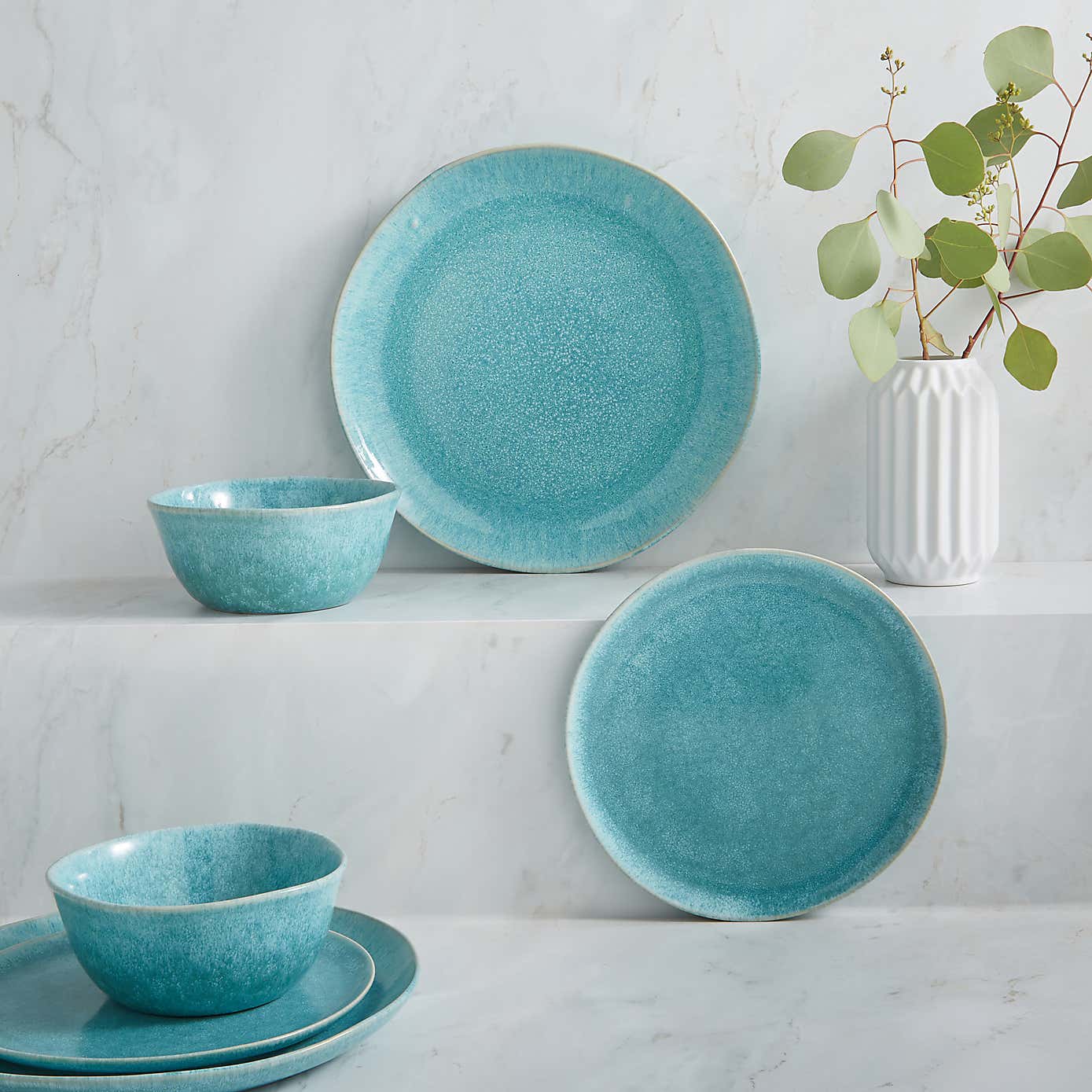 Amalfi White 12 Piece Dinner Set