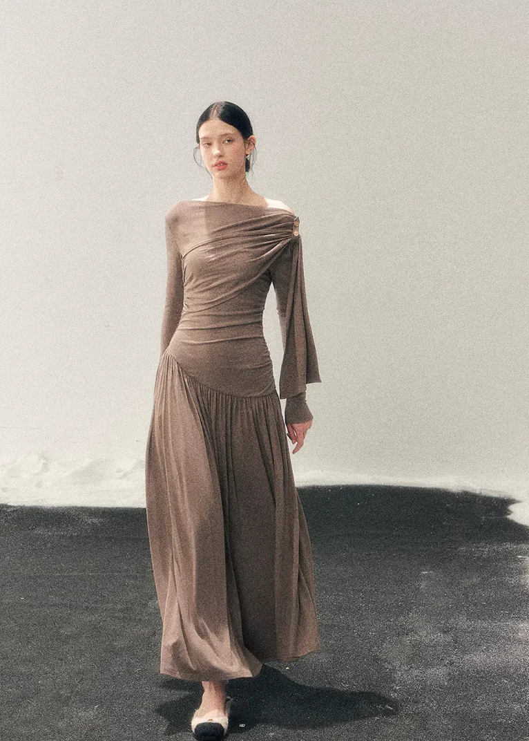 Streamline Draped Dress
