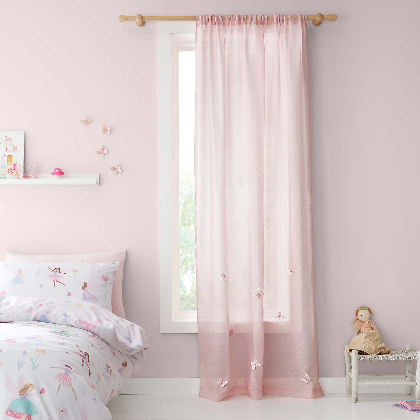 Butterfly Slot Top Single Voile Panel