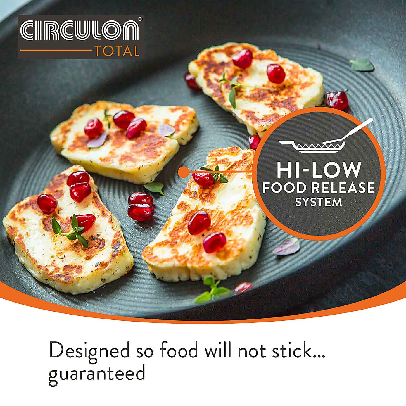 Circulon Total Non-stick Hard Anodised Aluminium Non-stick Induction 2 Piece Frying Pan Set
