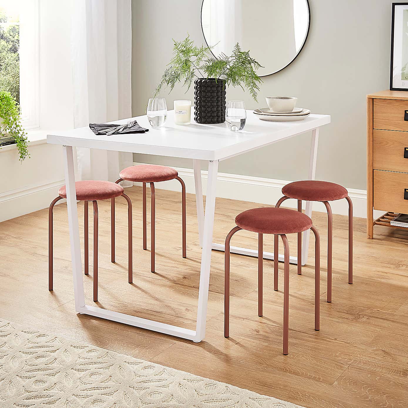 Verity Velvet Stacking Stool