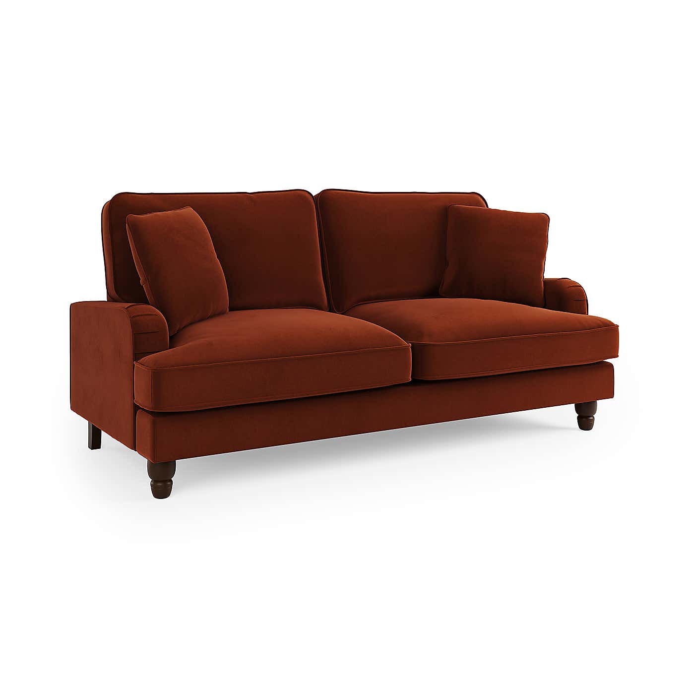 Beatrice Matte Velvet 3 Seater Double Sofa Bed