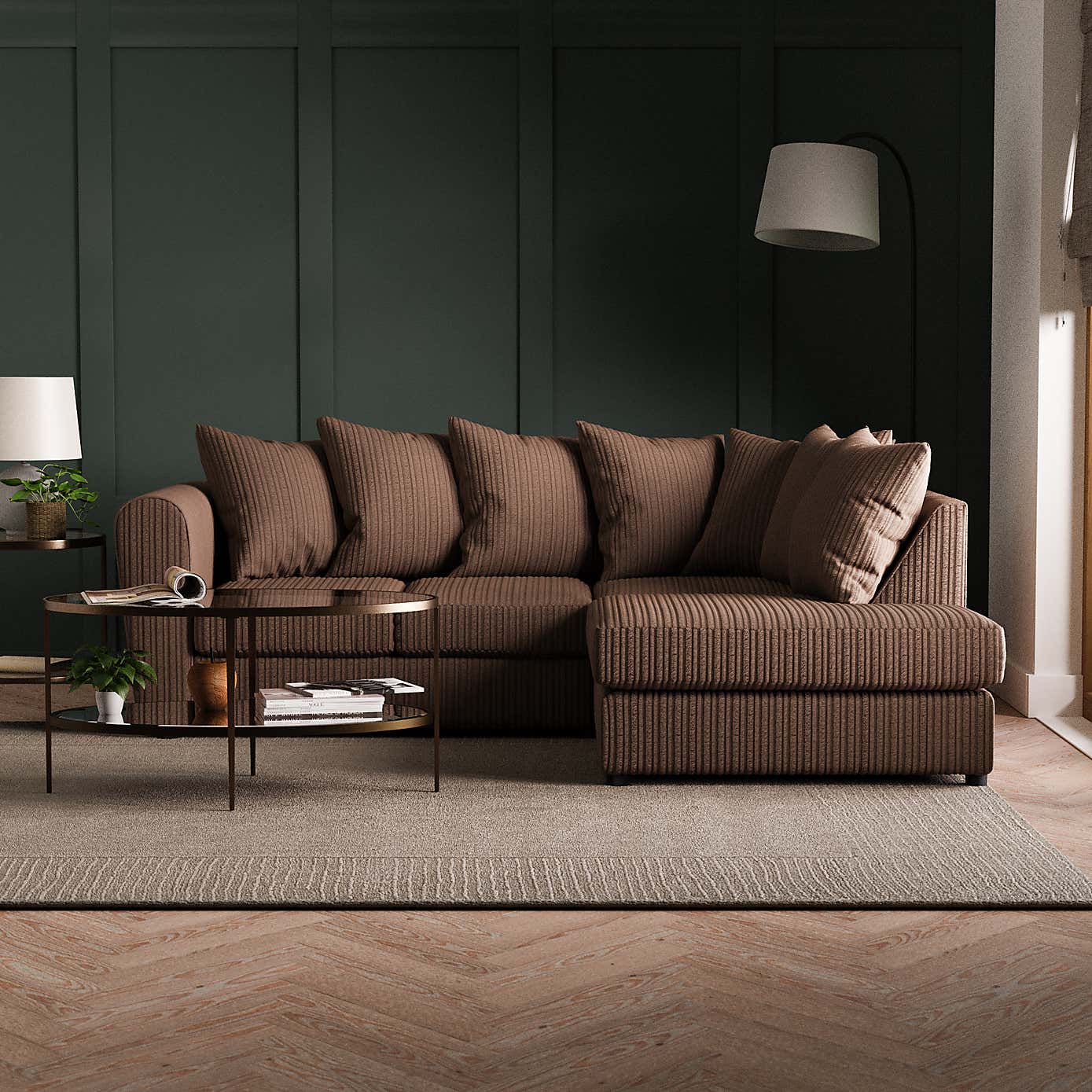 Blake Jumbo Cord Right Hand Corner Sofa