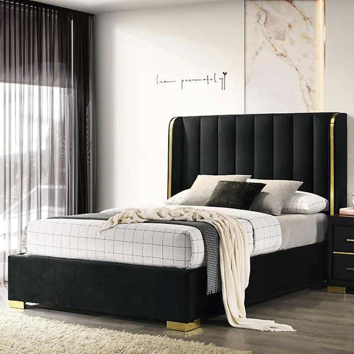 Phoenix Ottoman Bed Frame, Velvet