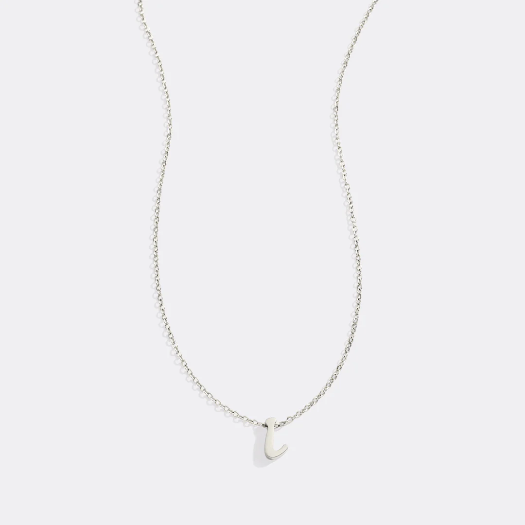 Tiny Script Initial Necklace
