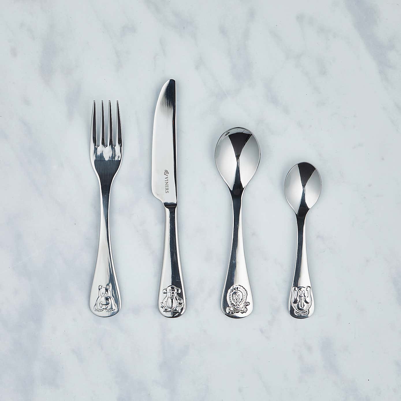 Kids Viners Jungle 4 Piece Cutlery Set