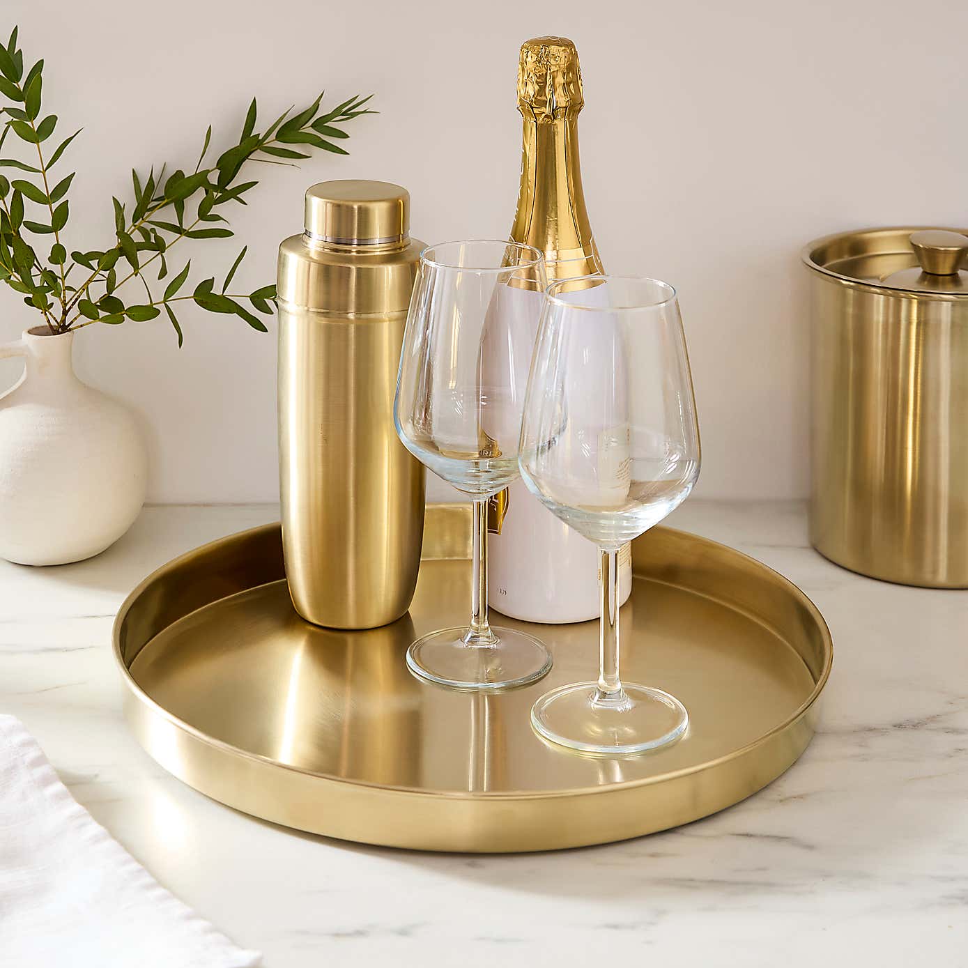 Gold Round Tray
