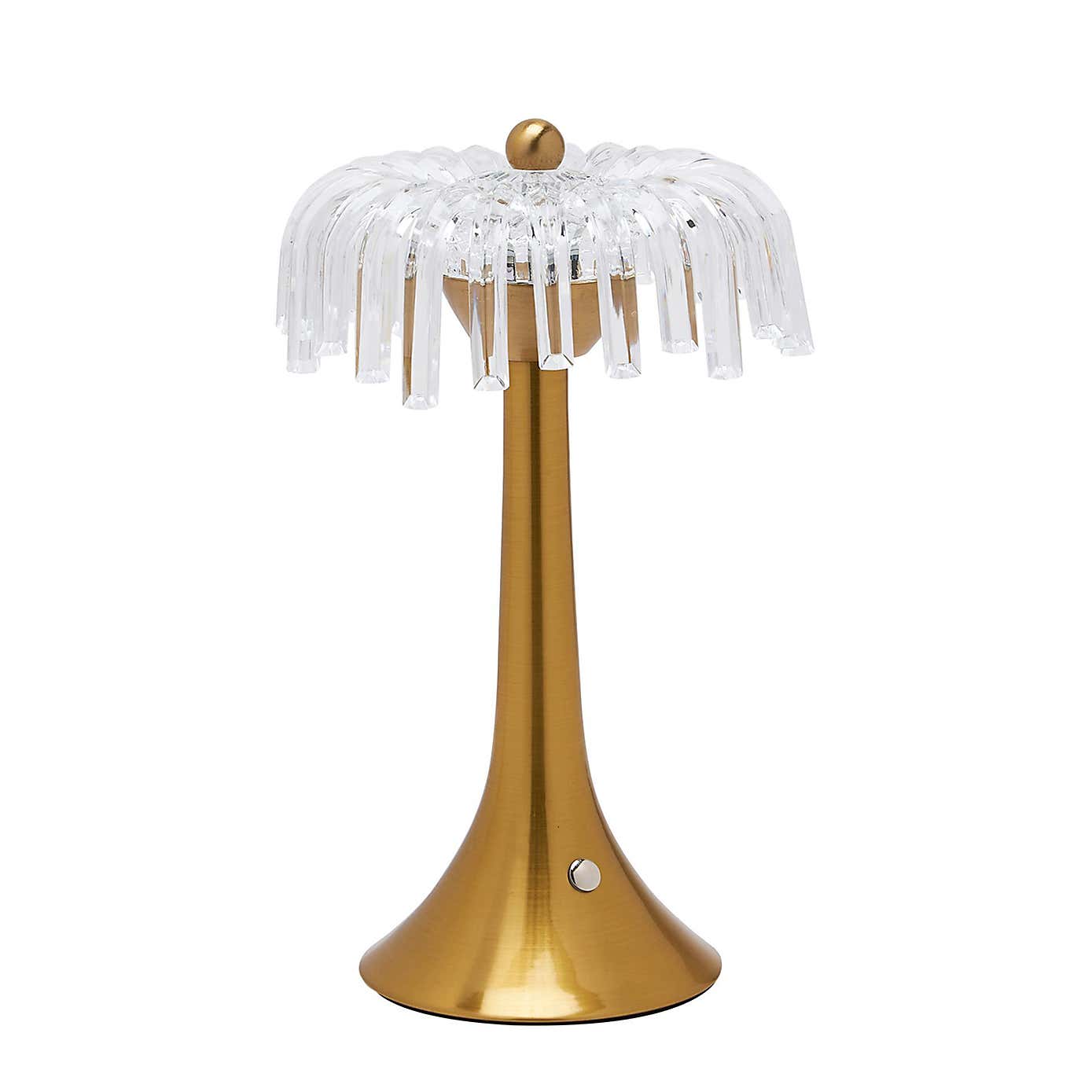 Hestia Bronze Base Crystal Trim Rechargeable Colour Changing LED Touch Table Lamp