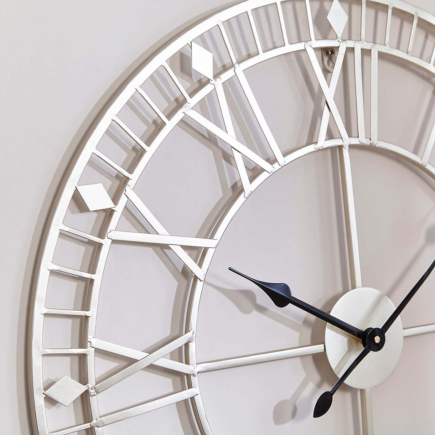 Brass Skeleton 70cm Wall Clock Gold
