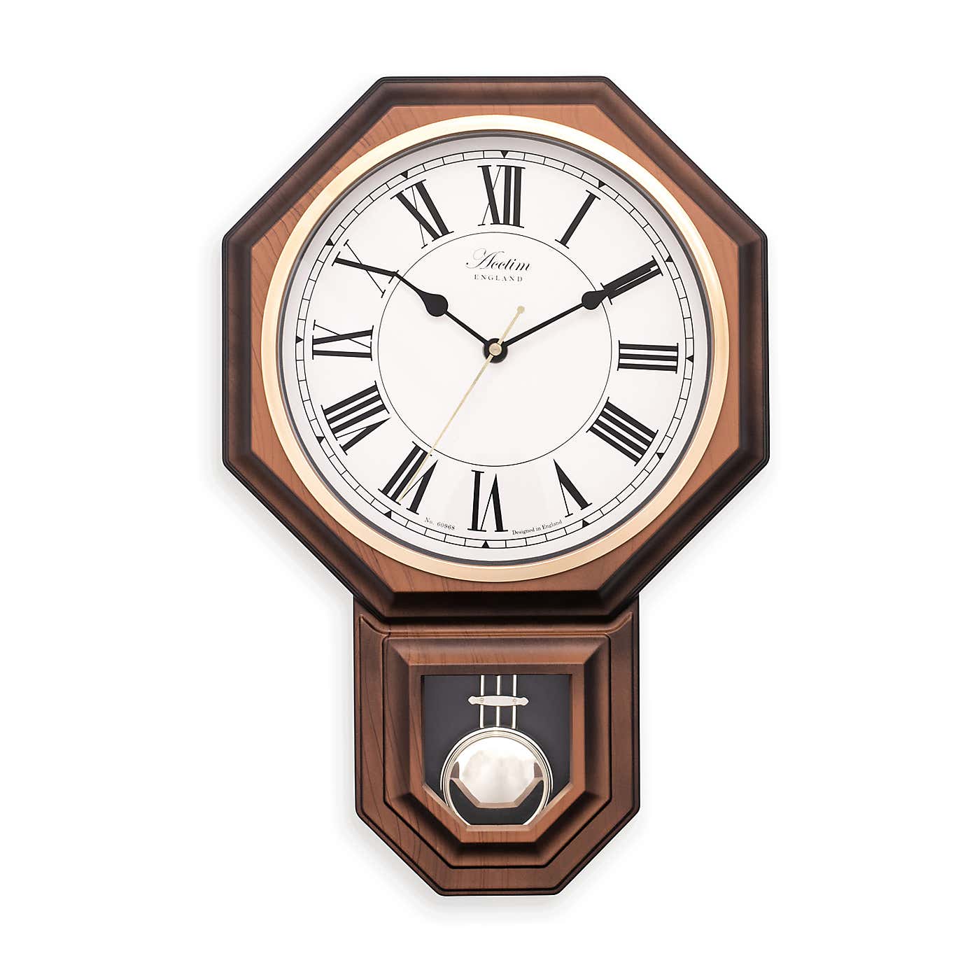 Acctim Woodstock Dark Wood Wooden Wall Clock