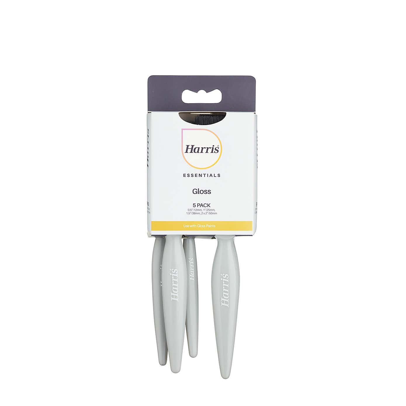Essentials Gloss Paint Brush 5 Pack