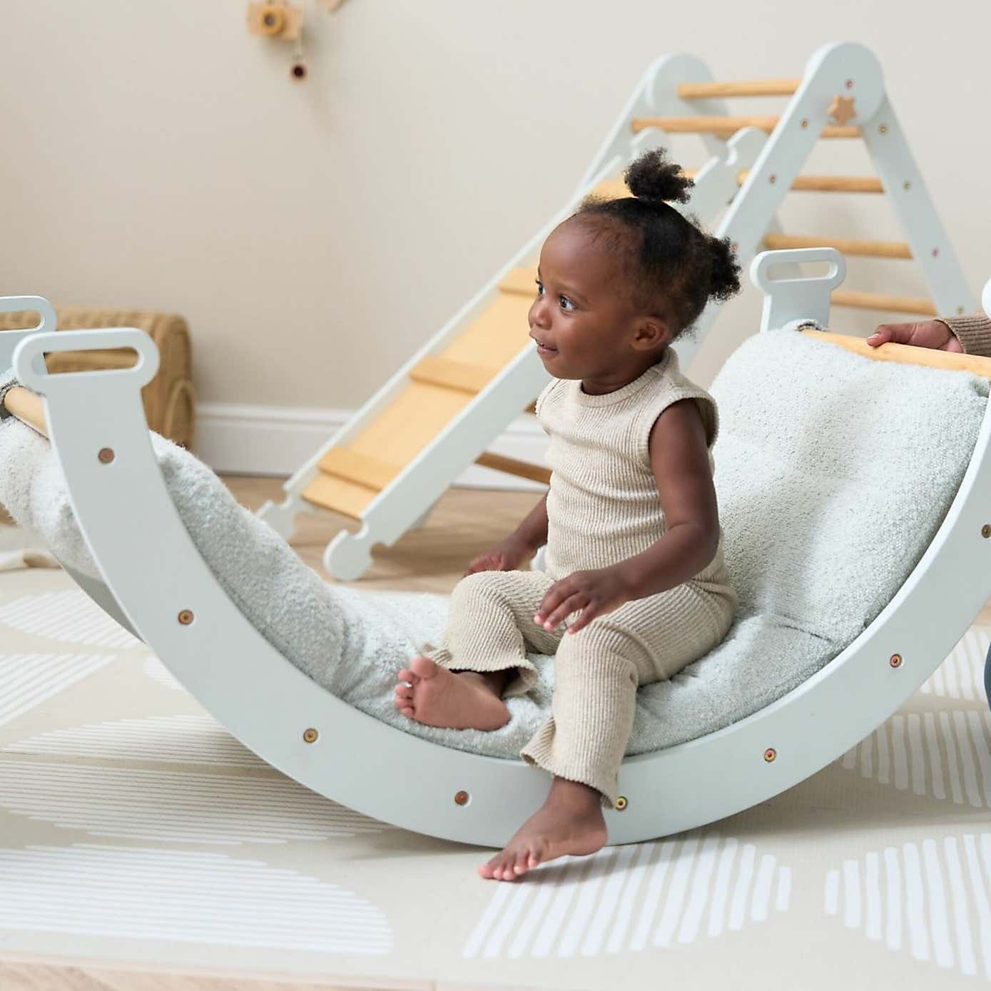 Tutti Bambini Scala Montessori Pikler Boucle Rocking Frame Cushion