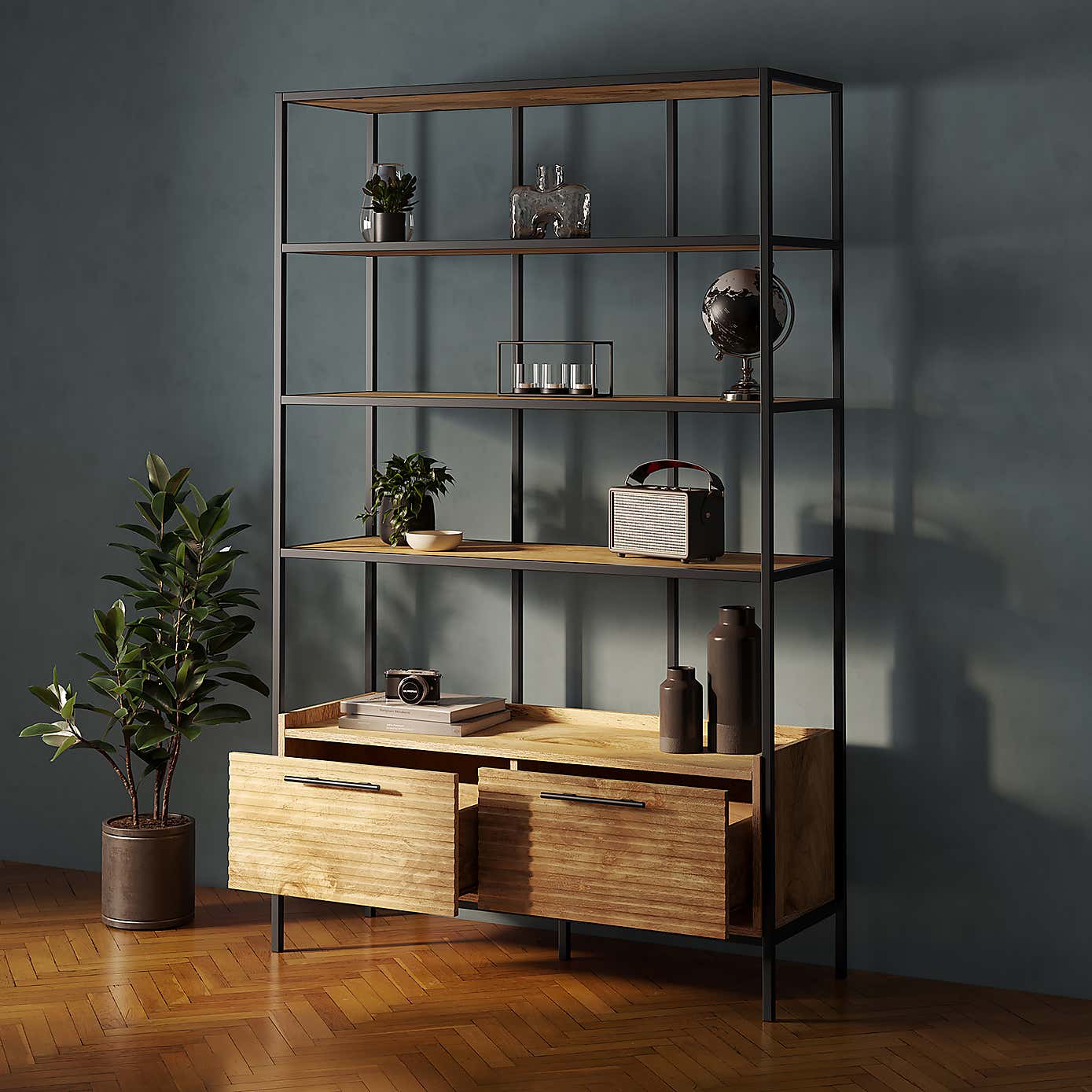 Bennett 1 Drawer Bedside Table, Light Oak