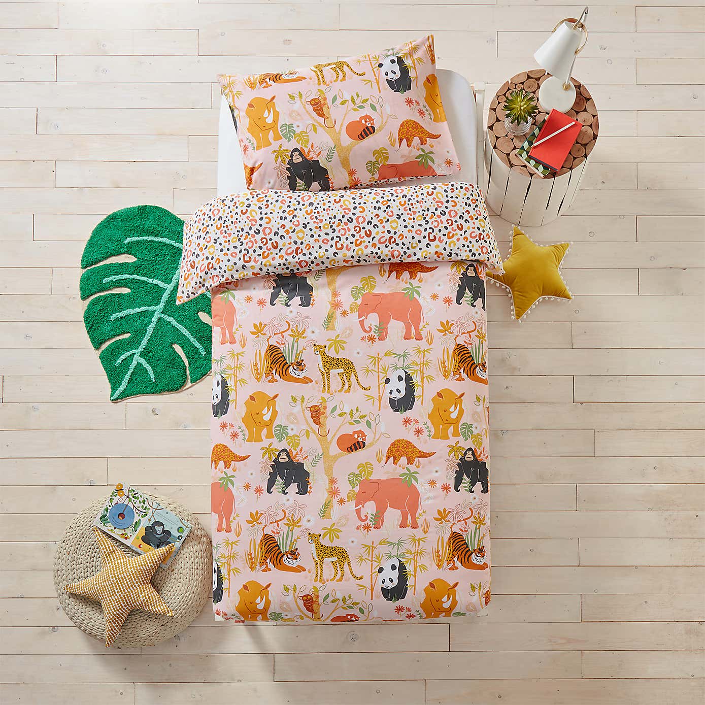 Endangered Floral 100% Cotton Duvet Cover and Pillowcase Set