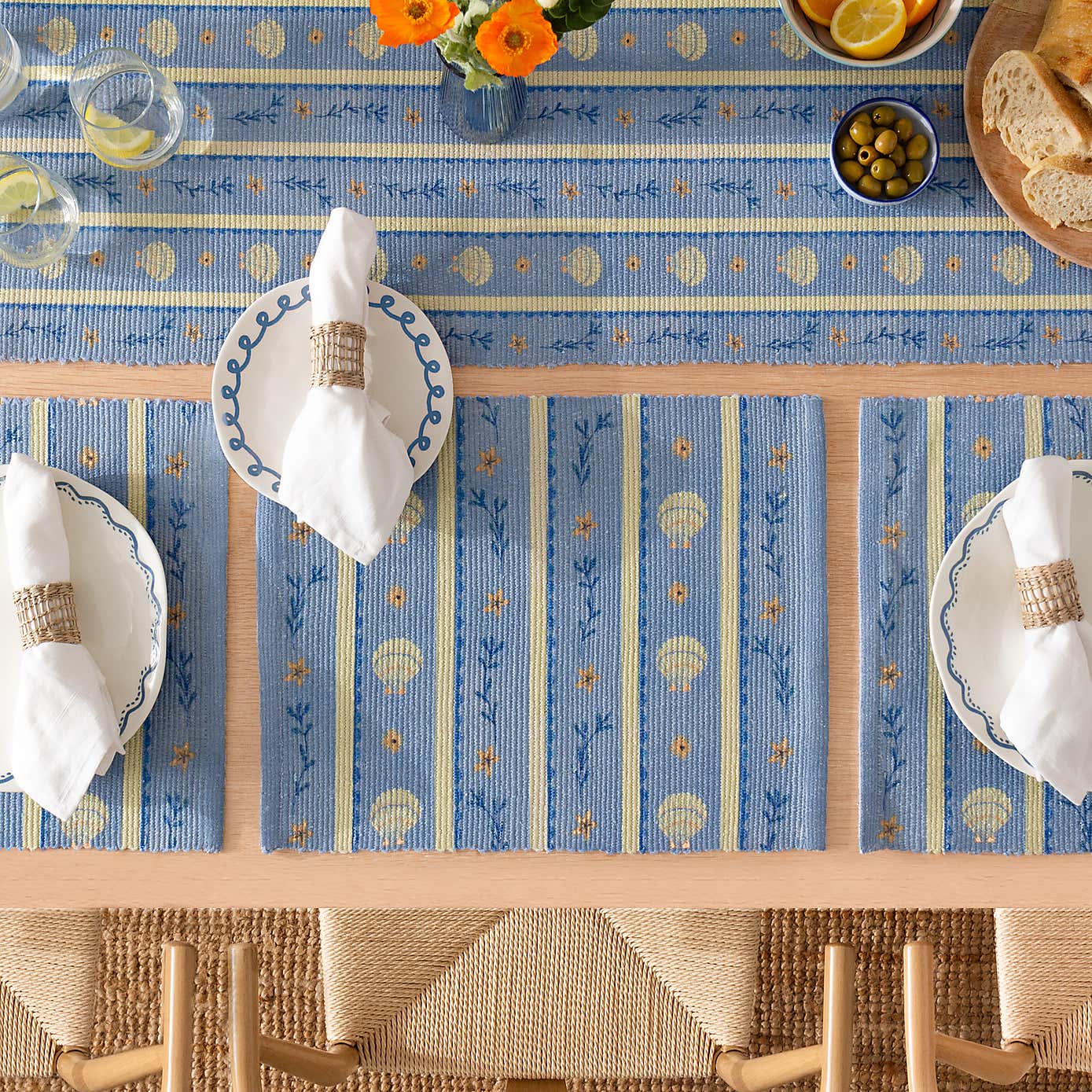 Furn Set of 4 Sea Shells Placemats