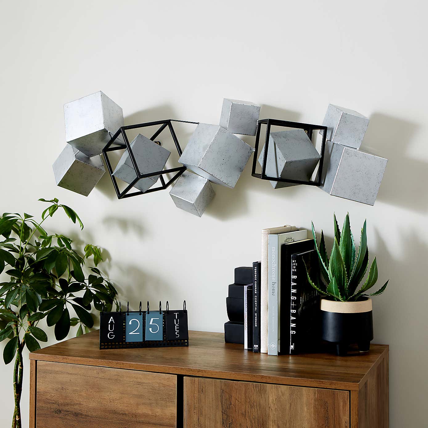 3D Cubes Indoor Outdoor Metal Wall Art