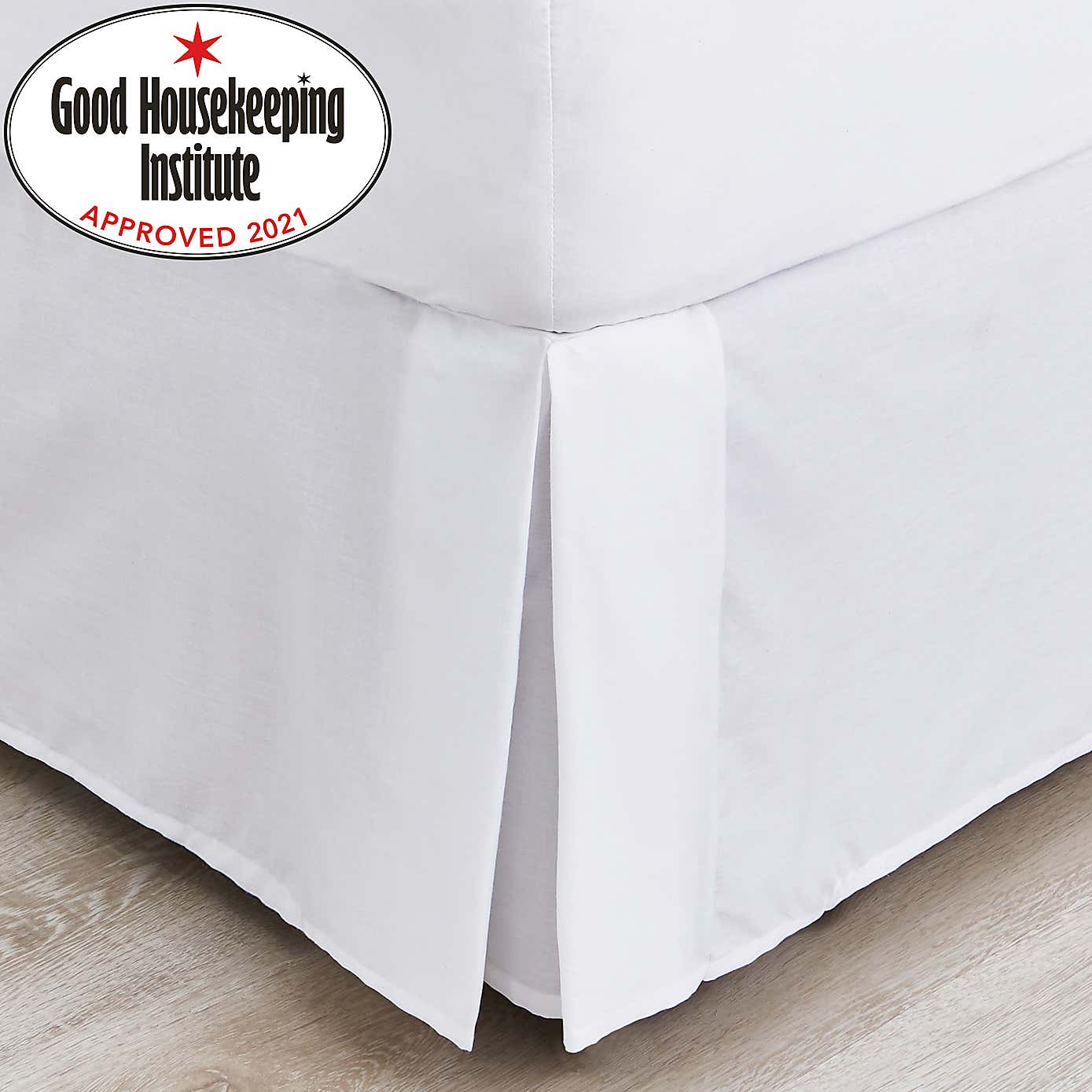 Non Iron Plain Dye White Divan Trim