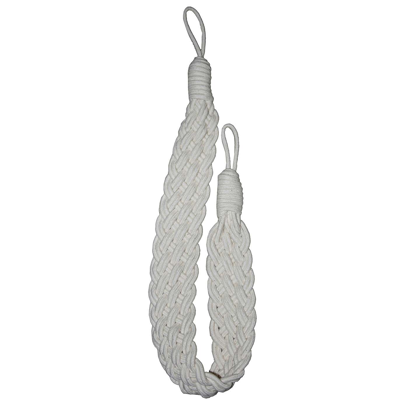 Cotton Plaited Natural Tieback