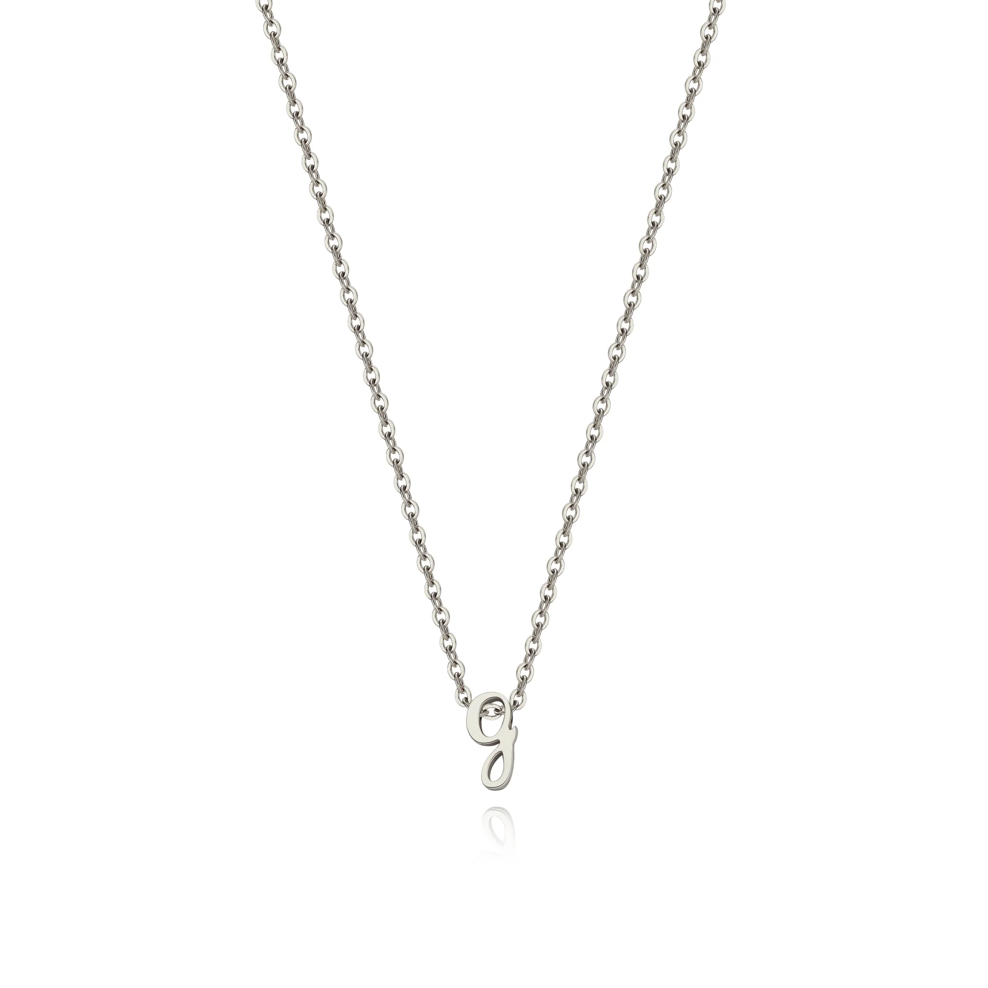 Tiny Script Initial Necklace