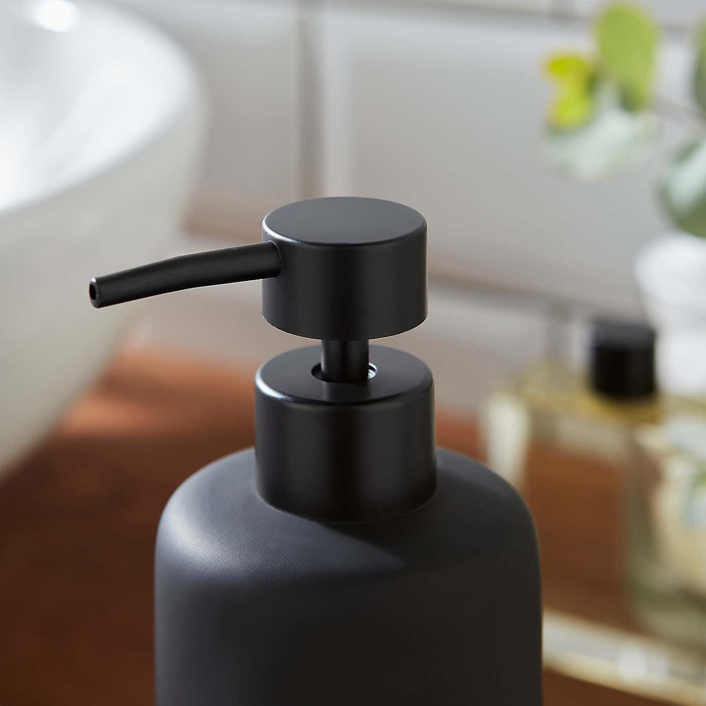 Elements Matt Black Lotion Dispenser