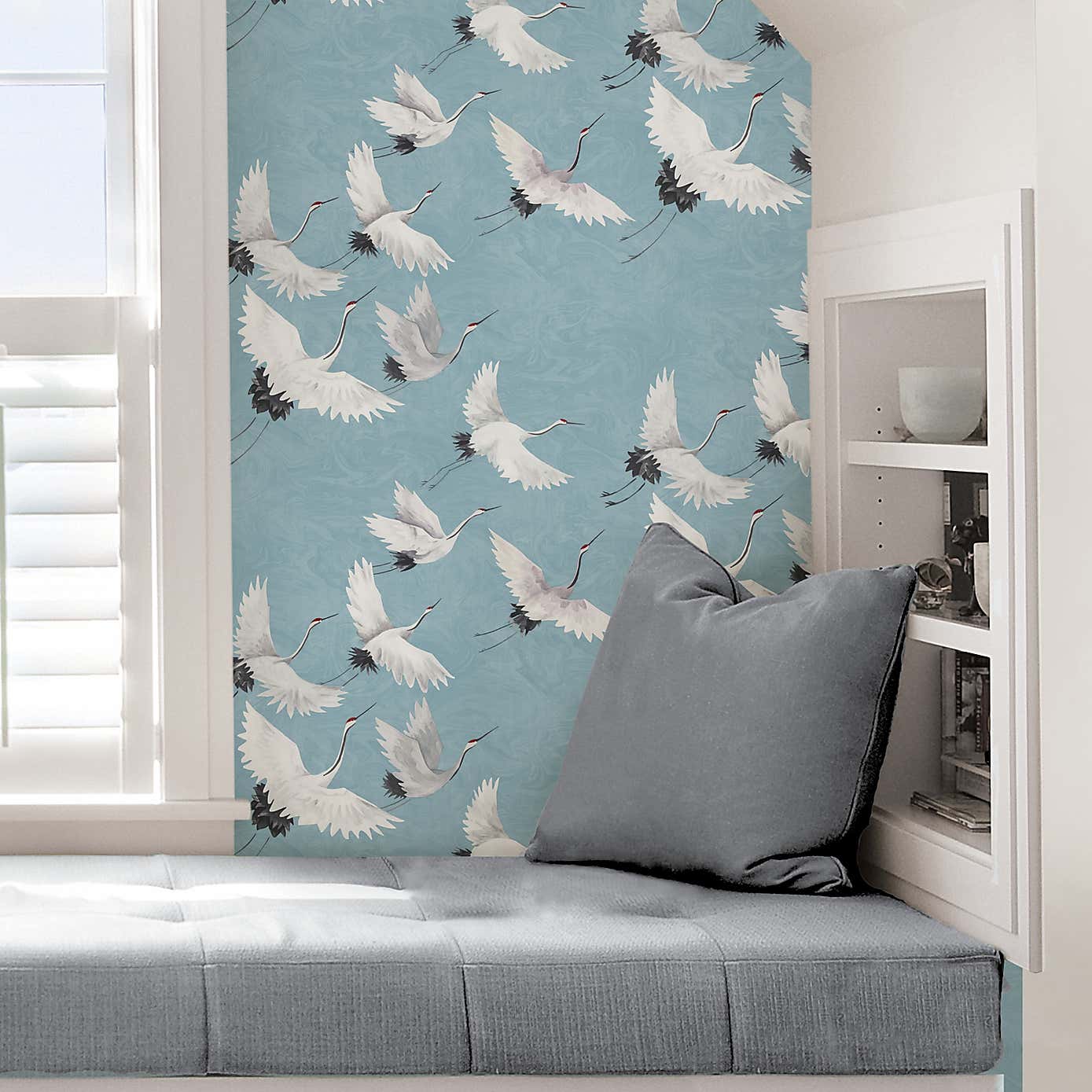 NuWallpaper Halcyon Blue Self Adhesive Wallpaper