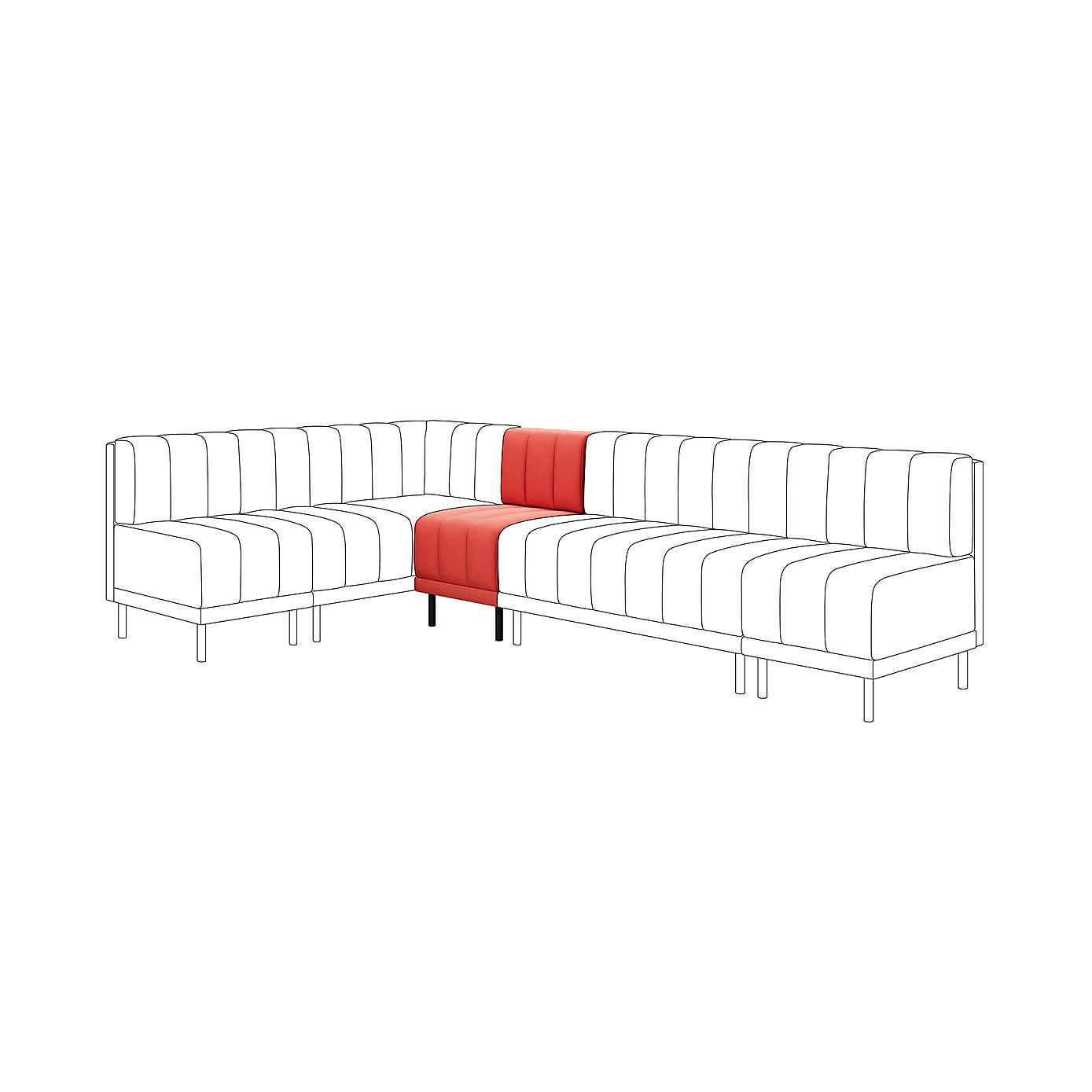 Amali Small Dining Bench, Matte Plush Velvet