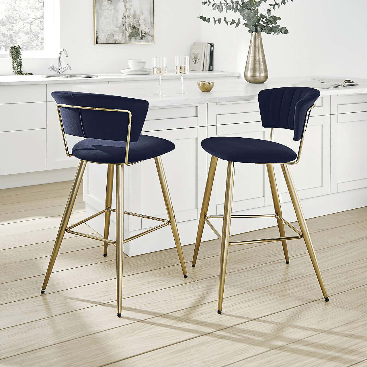 Kendall Velvet Bar Stool