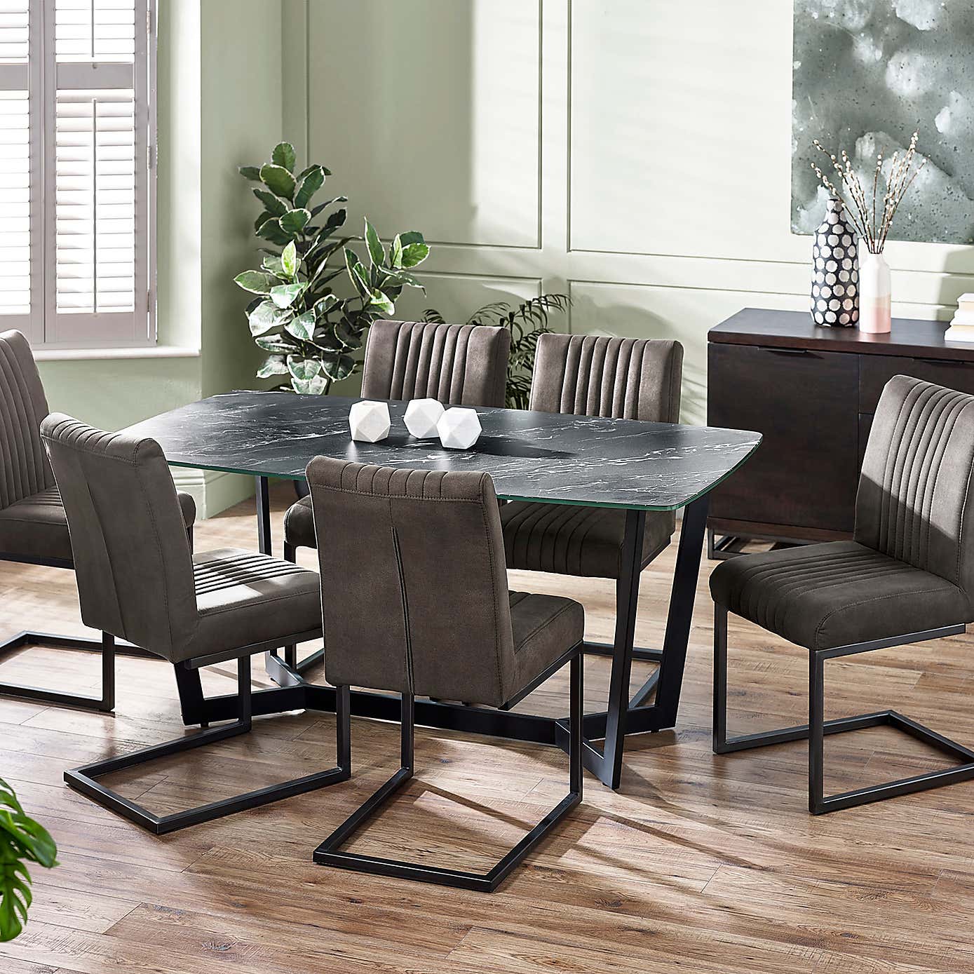 Olympus 6 Seater Dining Table Marble