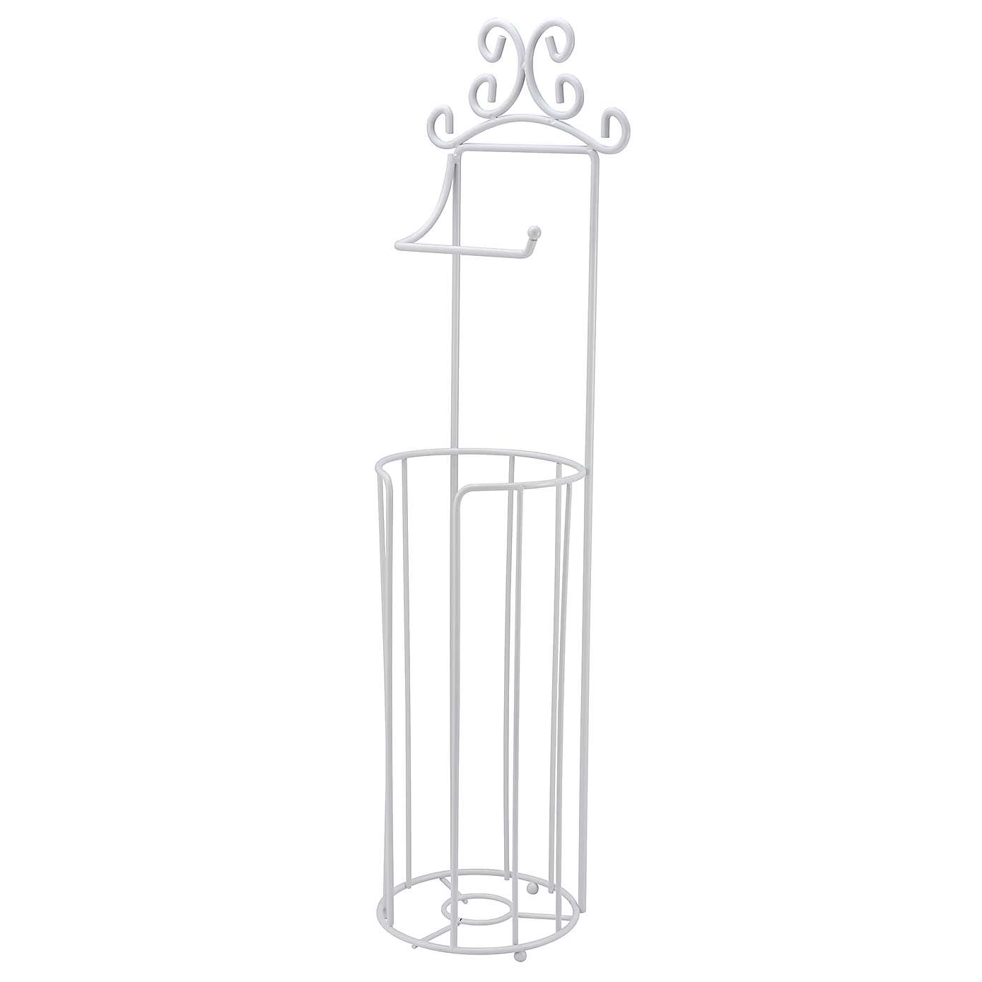 Maison White Free-Standing Toilet Roll Holder