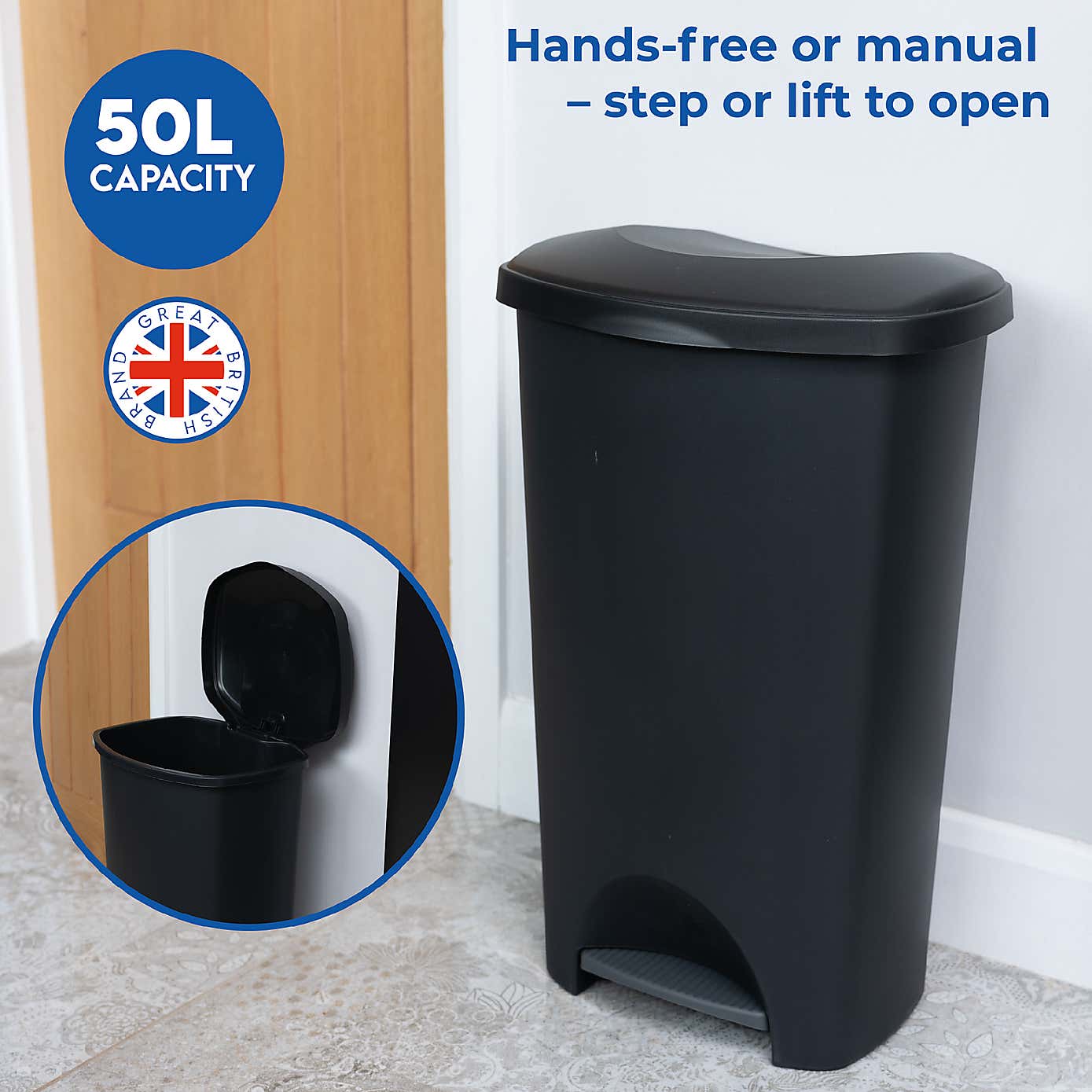 Addis 50L Pedal Bin