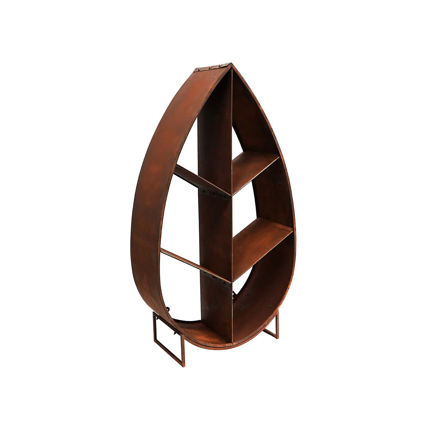 Sculptural Leaf on Stand Log Storage