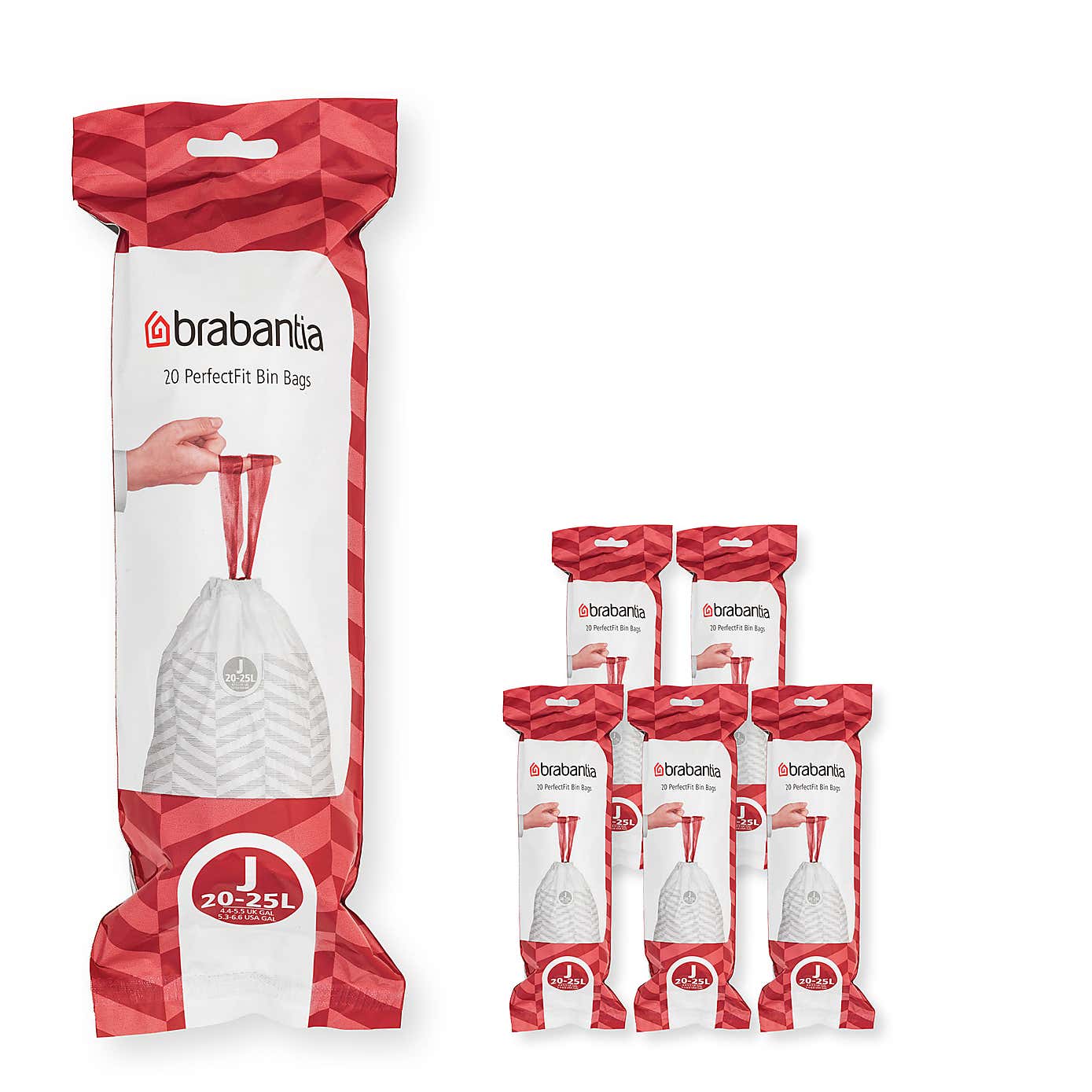 Brabantia Pack of 120 20-25L Code J Bin Bags