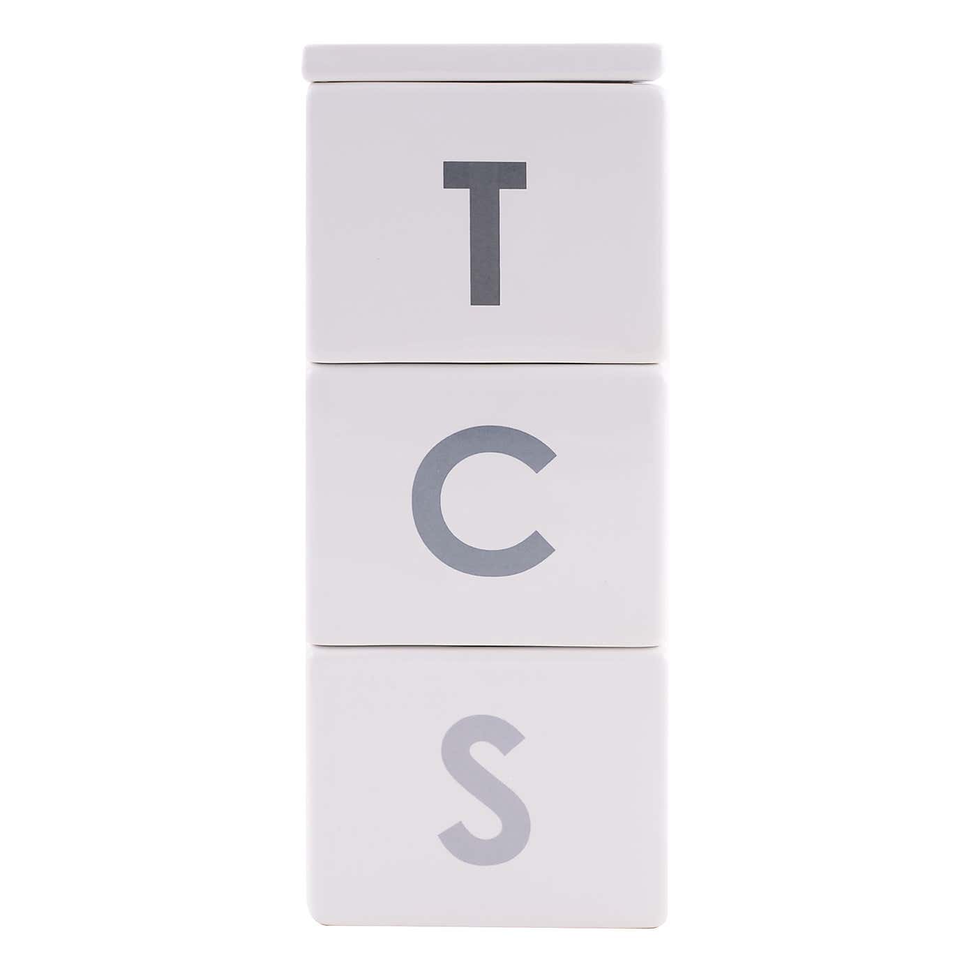 Set of 3 Elements Stacking Canisters