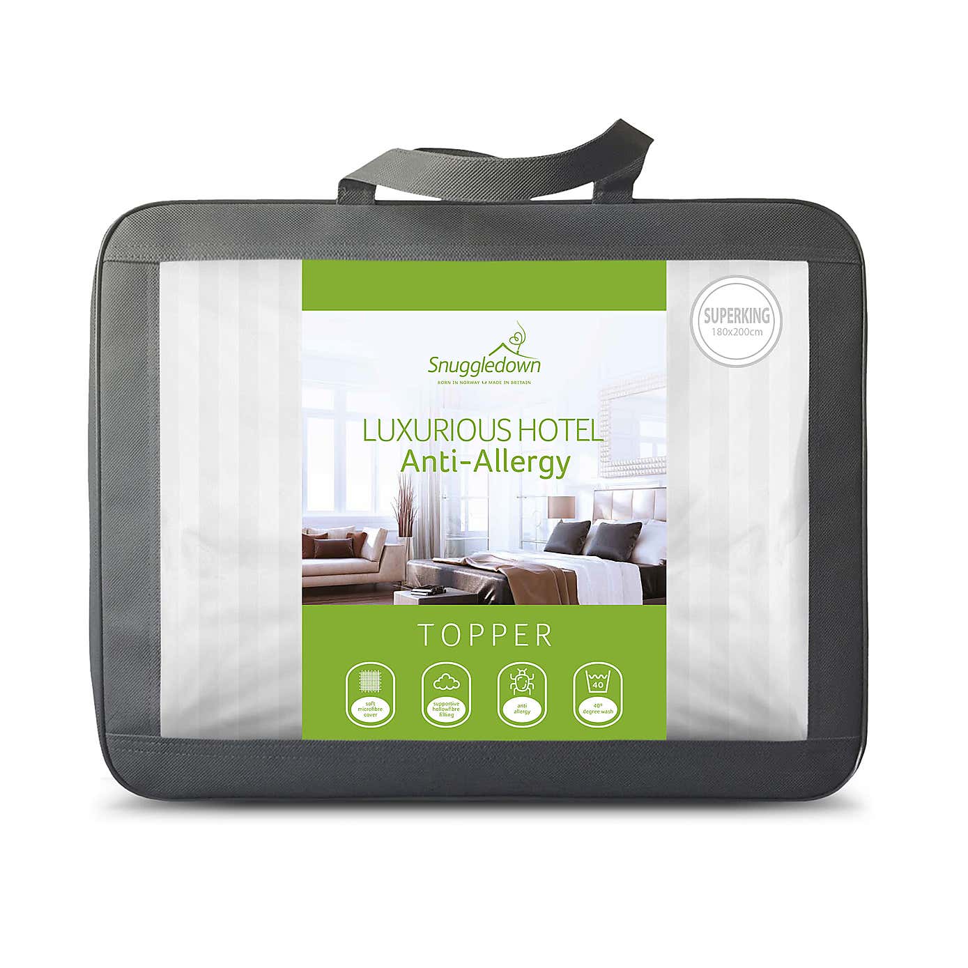 Snuggledown Luxurious Hotel Anti Allergy Mattress Topper