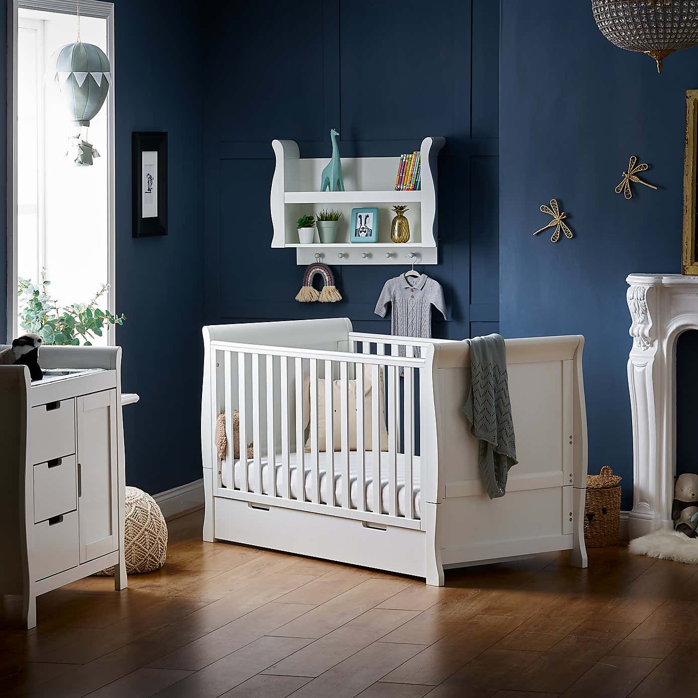 OBaby Stamford Classic 2 Piece Nursery Room Set, White