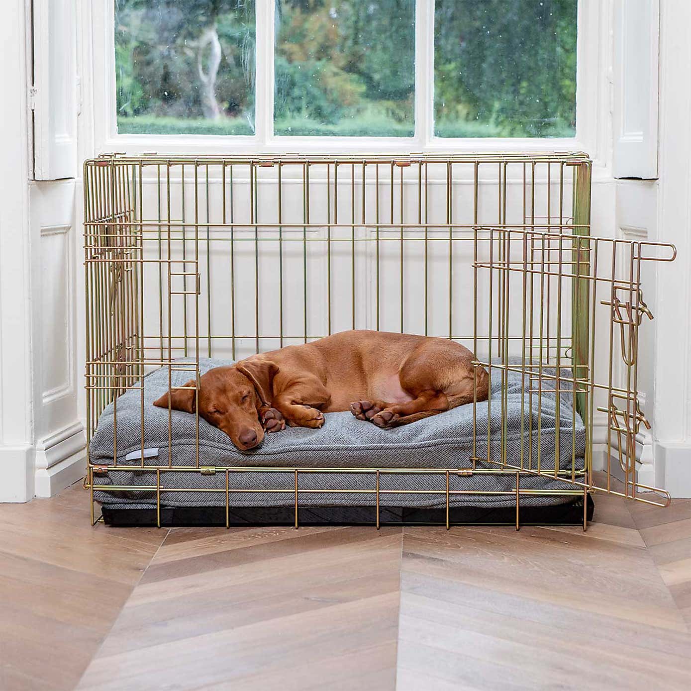 Lords and Labradors Herringbone Dog Cushion