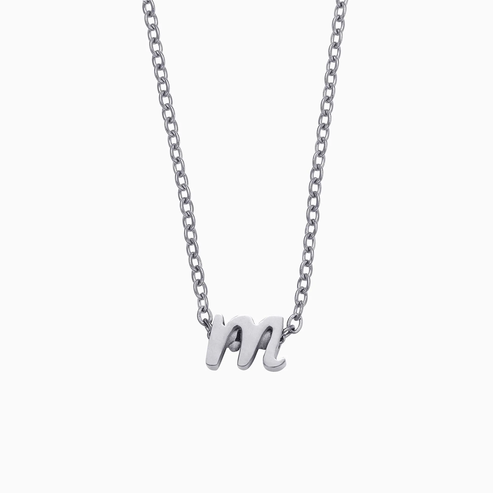 Tiny Script Initial Necklace