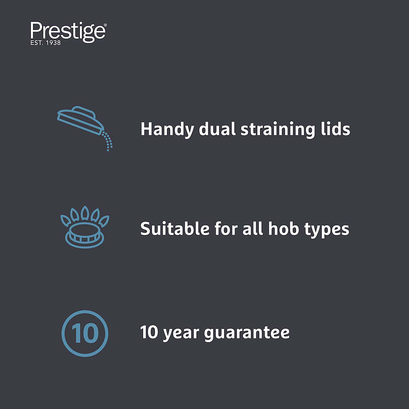 Prestige Made to Last Stainless Steel Saucepan, 16cm