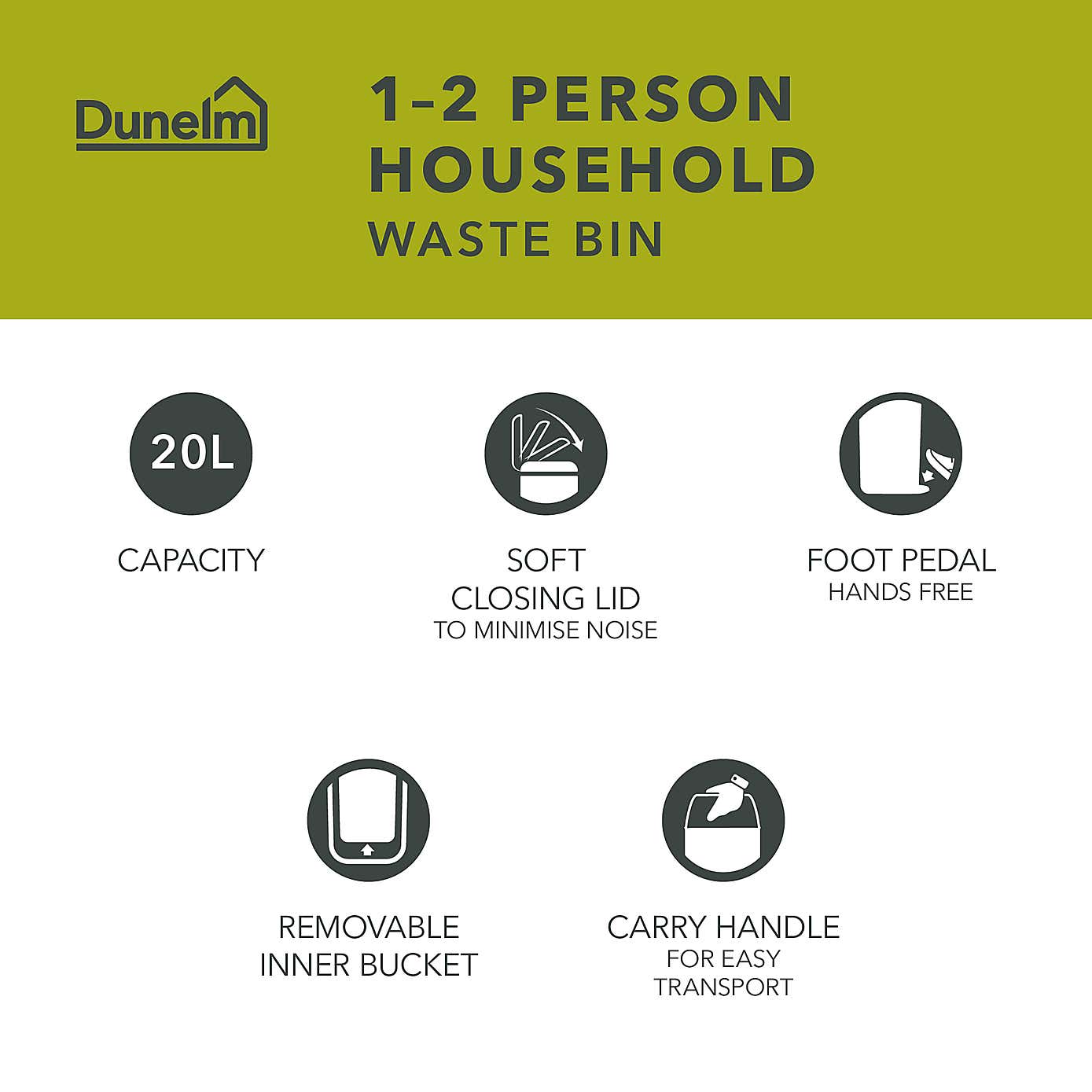 20L Pedal Bin