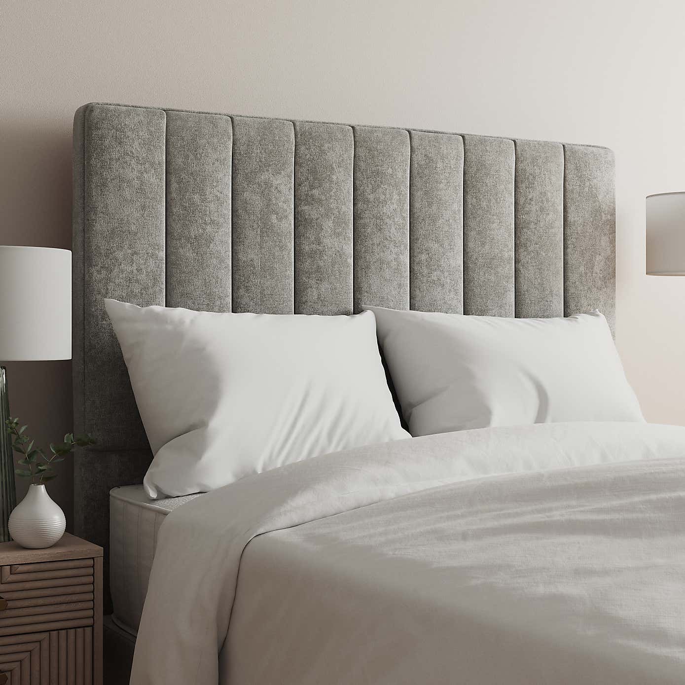 Chenille Verticle Stripe Headboard